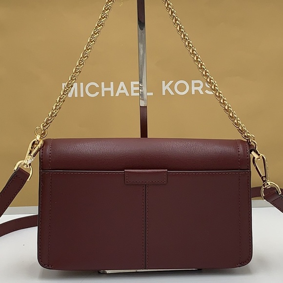 MICHAEL KORS SONIA MEDIUM EAST WEST SHOULDER CROSSBODY BAG MERLOT COLOR - Picture 4 of 16